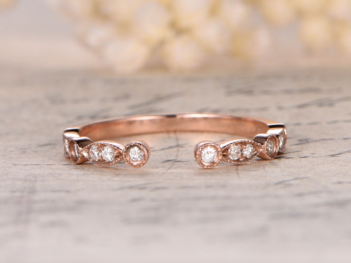 diamond-wedding-band-14k-rose-gold-art-deco-half-eternity-band-bezel-milgrain-opening-5mm