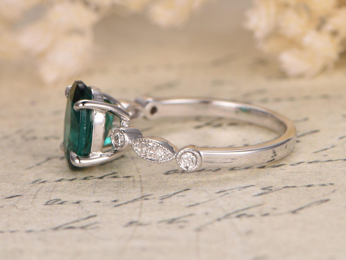 6x8mm-oval-cut-emerald-engagement-ring-solid-14k-white-gold-diamond-accent-art-deco-band-design