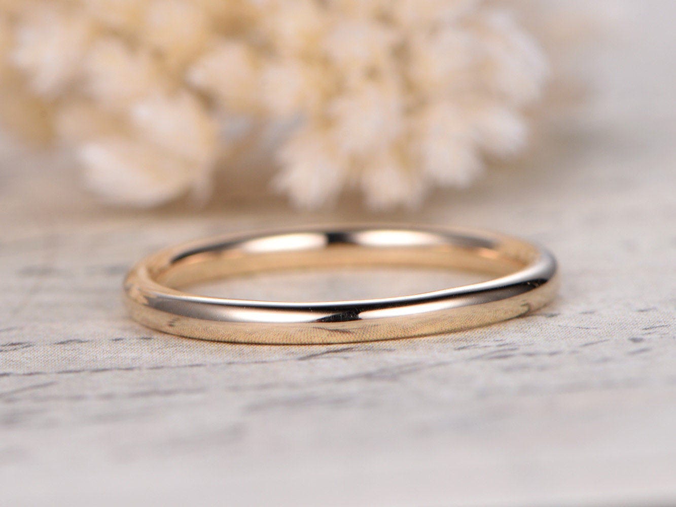 hammered-domed-wedding-band-solid-14k-yellow-gold-polished-finished-band
