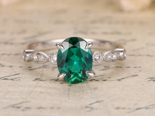 6x8mm-oval-cut-emerald-engagement-ring-solid-14k-white-gold-diamond-accent-art-deco-band-design