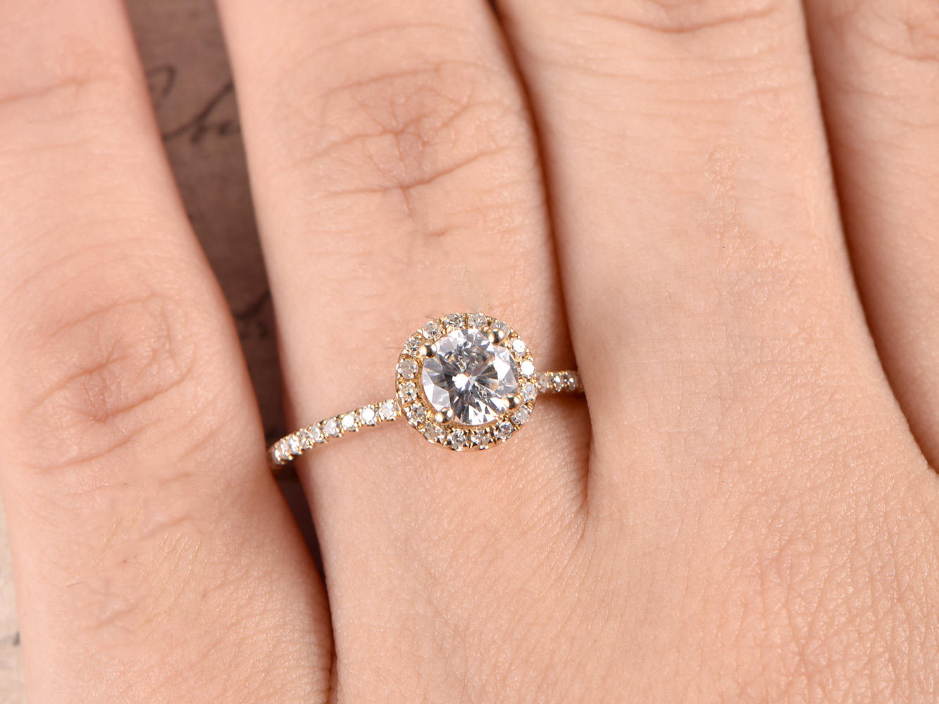 5mm-round-cut-moissanite-engagement-ring-14k-yellow-gold-diamond-halo-half-eternity-band