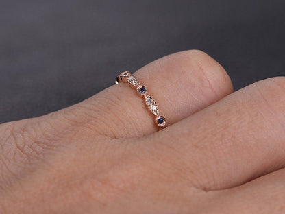 natural-sapphire-diamond-wedding-band-14k-rose-gold-full-eternity-band-art-deco-band-design
