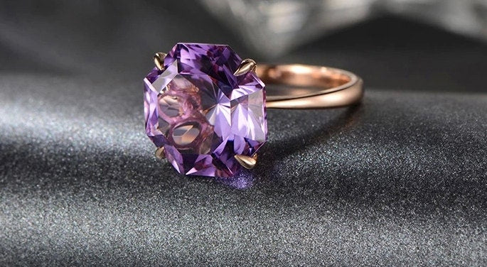 13mm-octagonal-cut-amethyst-engagement-ring-solid-14k-rose-gold-ring-solitaire
