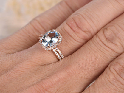 7x9mm-oval-cut-aquamarine-engagement-ring-set-2pcs-14k-rose-gold-diamond-cushion-halo-half-eternity