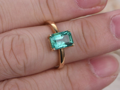6x8mm-emerald-cut-emerald-engagement-ring-14k-yellow-gold-may-birthstone-plain-band