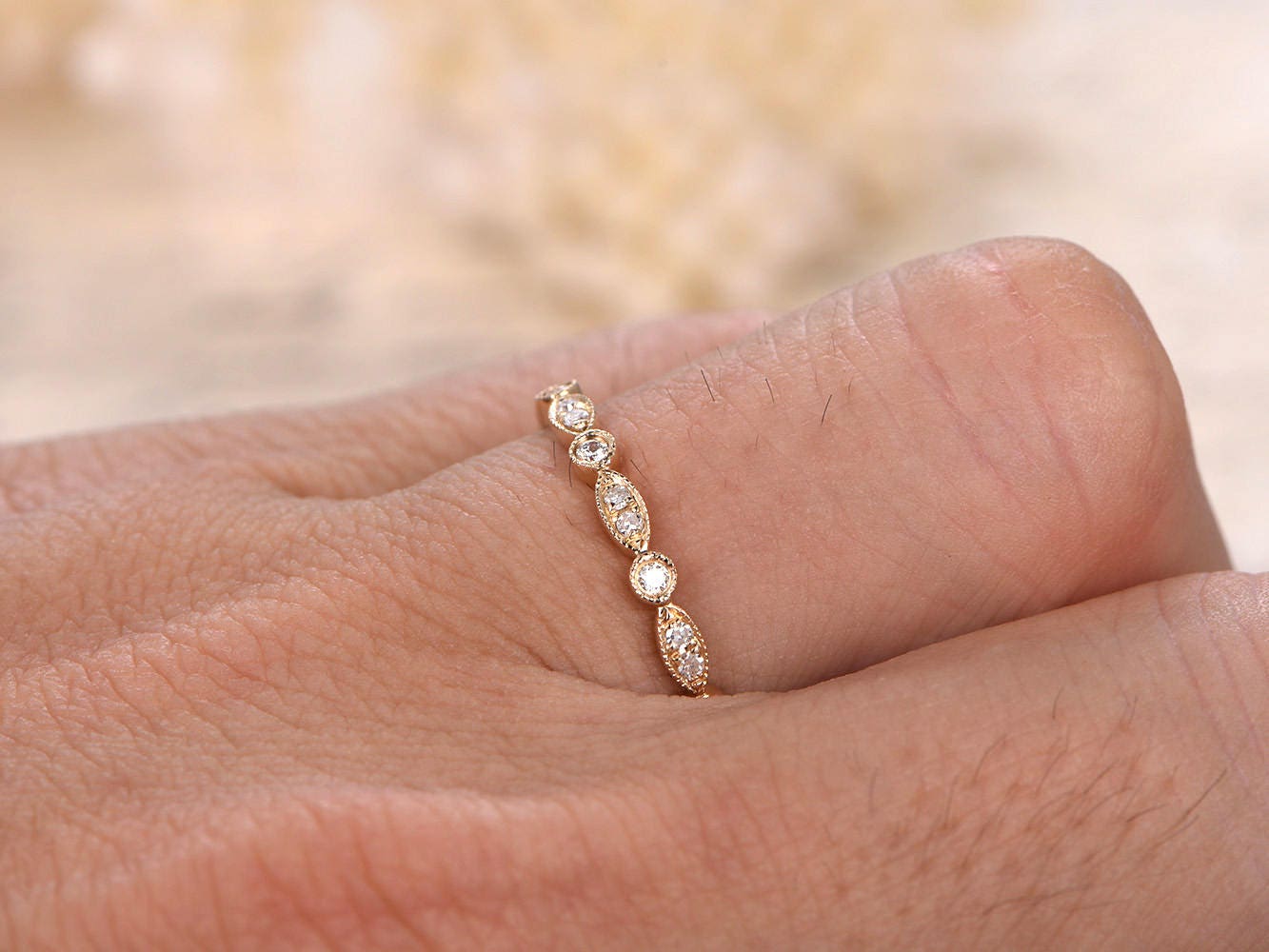 diamond-wedding-band-14k-yellow-gold-half-eternity-band-art-deco-design