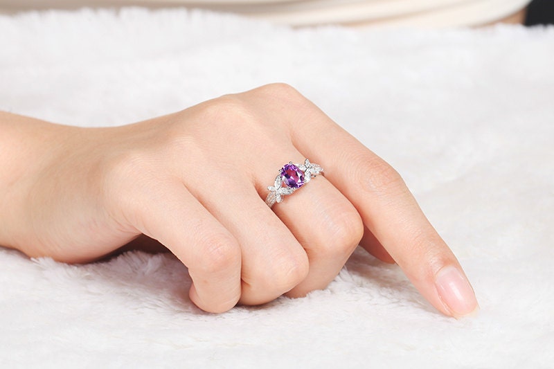 6x8mm-oval-cut-amethyst-engagement-ring-14k-white-gold-butterfly-design-diamond-half-eternity