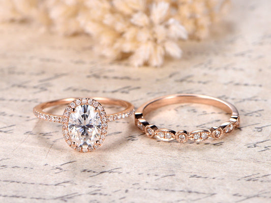 6x8mm-oval-cut-moissanite-engagement-ring-set-2pcs-14k-rose-gold-diamond-halo-hal-art-deco-matching-band