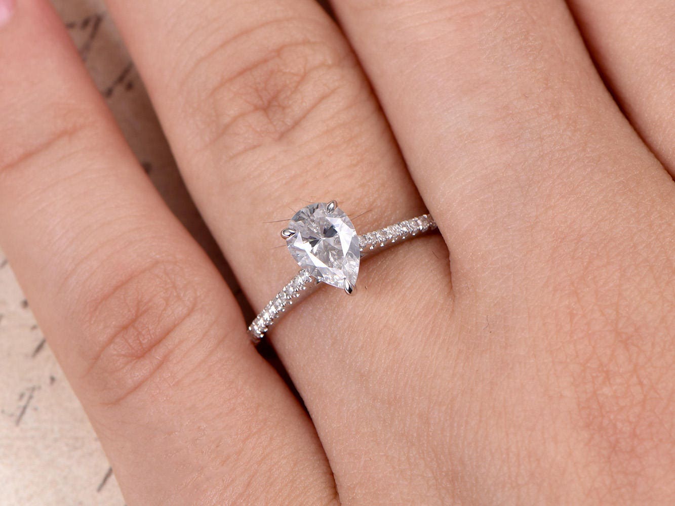5x7mm-pear-cut-moissanite-engagement-ring-14k-white-gold-diamond-half-eternity-solitaire-design