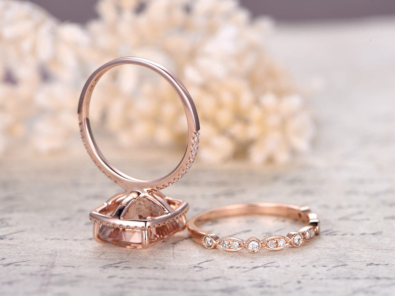 10x12mm-cushion-cut-morganite-engagement-ring-set-2pcs-half-eternity-art-deco-diamond-band-bridal-set-14k-rose-gold