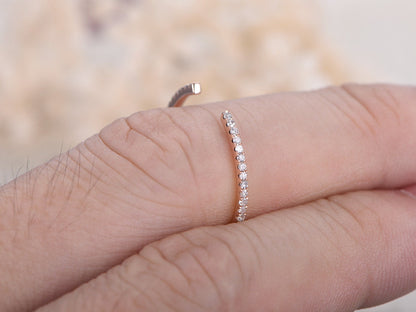 Кольцо из розового золота 14K с бриллиантами, свадебное кольцо, кольцо «вечность», кольцо на годовщину свадьбы, обручальное кольцо с бриллиантами, женские свадебные кольца с бриллиантами, отверстие 5 мм.