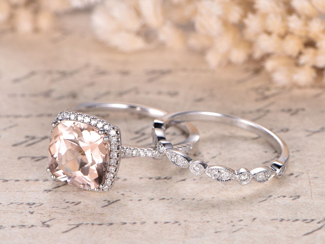 9mm-cushion-cut-morganite-engagement-ring-set-2pcs-14k-white-gold-diamond-halo-art-deco-band