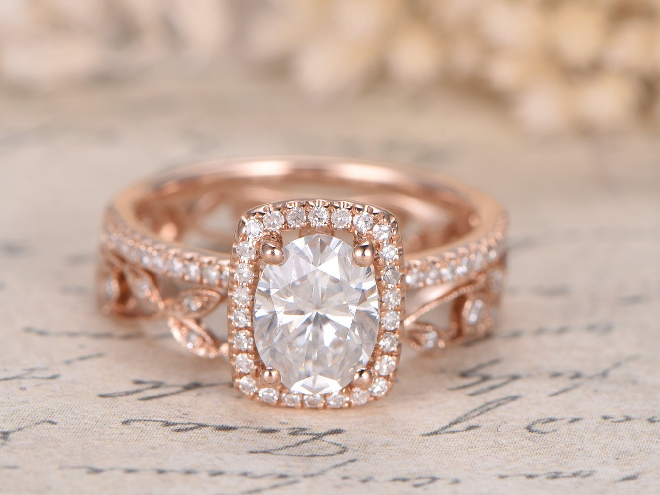 6x8mm-oval-cut-moissanite-engagement-ring-set-2pcs-14k-rose-gold-halo-diamond-floral-full-eternity-band