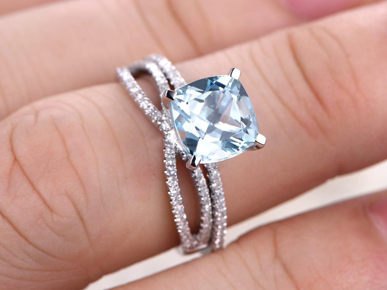 8mm-cushion-cut-aquamarine-engagement-ring-set-2pcs-14k-white-gold-diamond-half-eternity-solitaire-infinity-matching-band