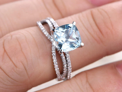 8mm-cushion-cut-aquamarine-engagement-ring-set-2pcs-14k-white-gold-diamond-half-eternity-solitaire-infinity-matching-band