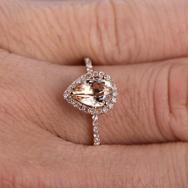 6x8mm-pear-cut-morganite-engagement-ring-14k-rose-gold-pave-diamond-band-halo-design