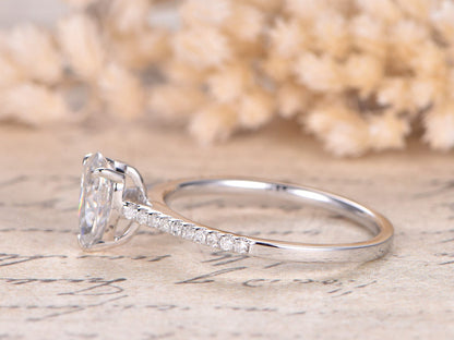 5x7mm-pear-cut-moissanite-engagement-ring-14k-white-gold-diamond-half-eternity-solitaire-design