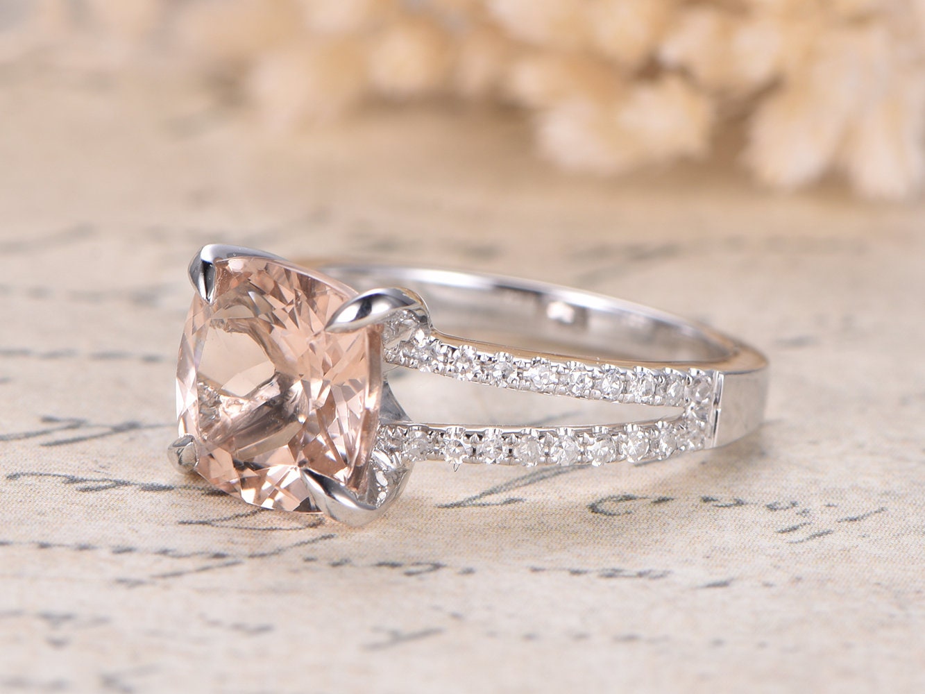 8mm-cushion-cut-morganite-engagement-ring-14k-white-gold-split-shank-diamond-band-solitaire-design