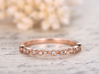 art-deco-diamond-wedding-band-14k-rose-gold-bezel-milgrain-design