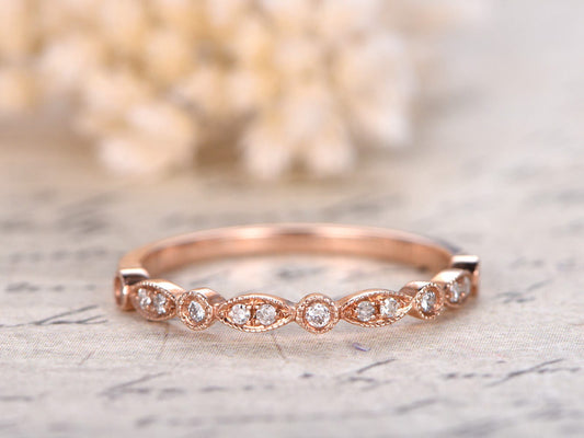 art-deco-diamond-wedding-band-14k-rose-gold-bezel-milgrain-design