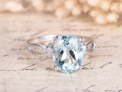 8x10mm-oval-cut-aquamarine-engagement-ring-14k-white-gold-split-band-plain-band