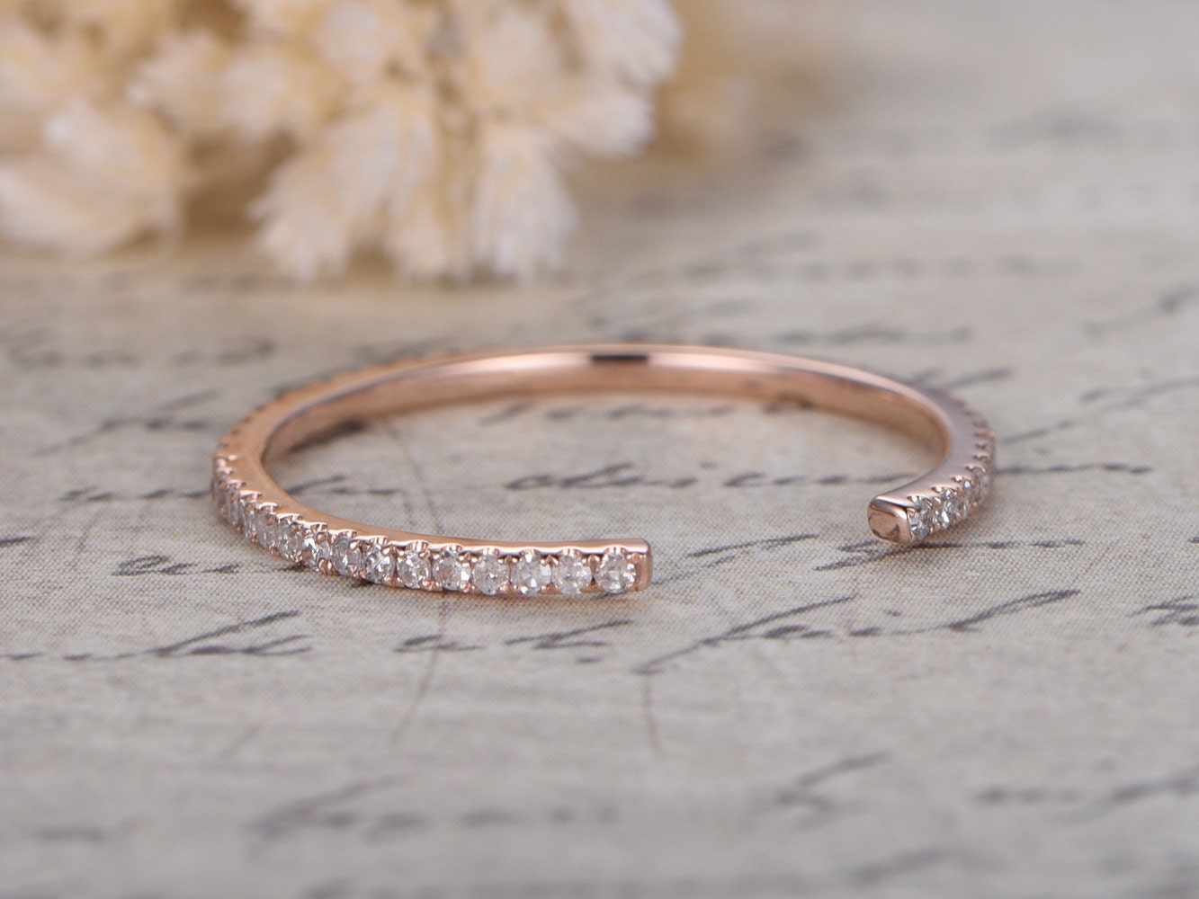 Кольцо из розового золота 14K с бриллиантами, свадебное кольцо, кольцо «вечность», кольцо на годовщину свадьбы, обручальное кольцо с бриллиантами, женские свадебные кольца с бриллиантами, отверстие 5 мм.