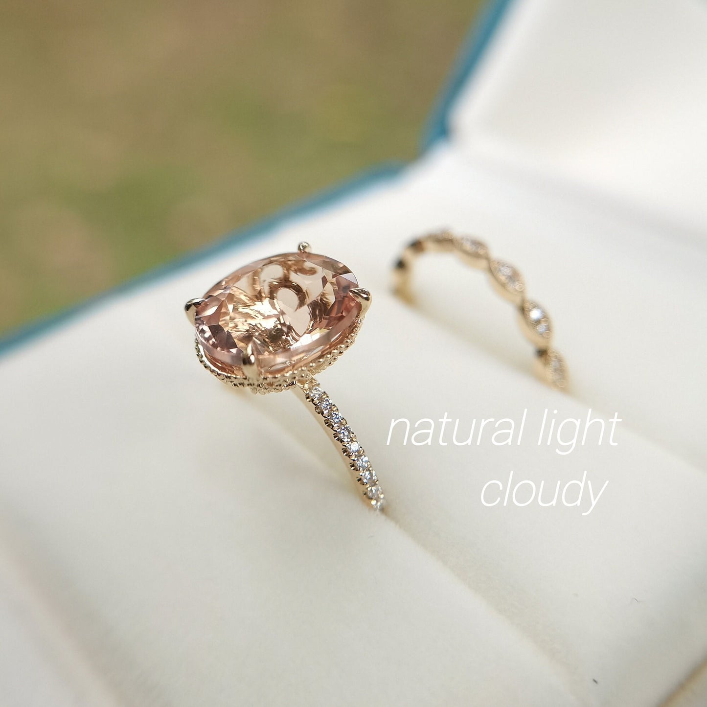 9x11mm-oval-cut-morganite-engagement-ring-set-2pcs-14k-rose-gold-solitaire-half-eternity-diamond-art-deco-band