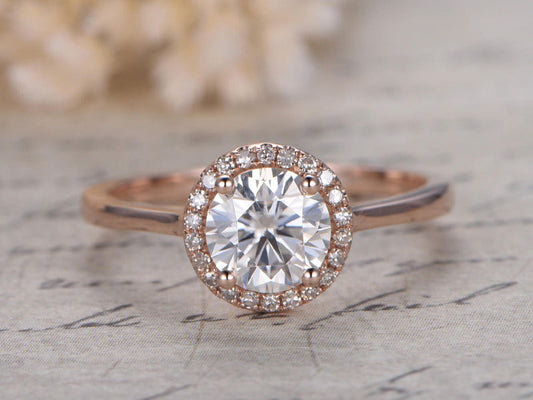 6.5mm-round-cut-moissanite-engagement-ring-diamond-ring-solid-14k-rose-gold-diamond-halo-plain-band