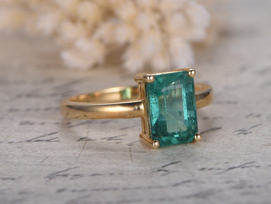 6x8mm-emerald-cut-emerald-engagement-ring-14k-yellow-gold-may-birthstone-plain-band