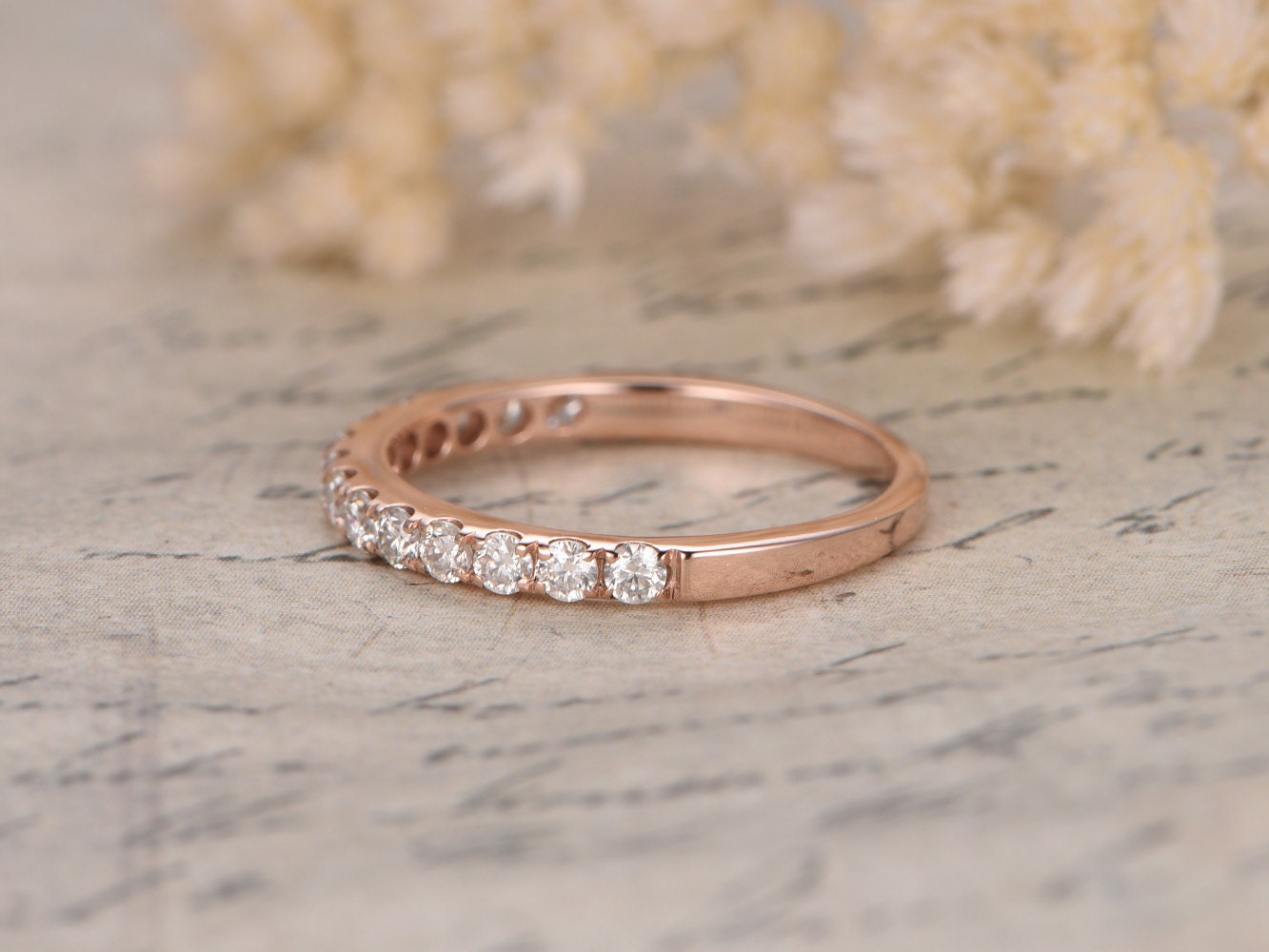 2mm-round-moissanite-14k-rose-gold-wedding-band-half-eternity-ring-pave-setting