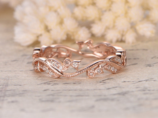 wave-diamond-wedding-band-14k-rose-gold-full-eternity-band-flower-design