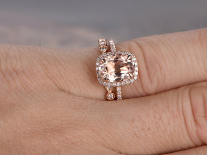 6x8mm-oval-cut-morganite-engagement-ring-set-2pcs-14k-rose-gold-diamond-halo-half-eternity-art-deco-band