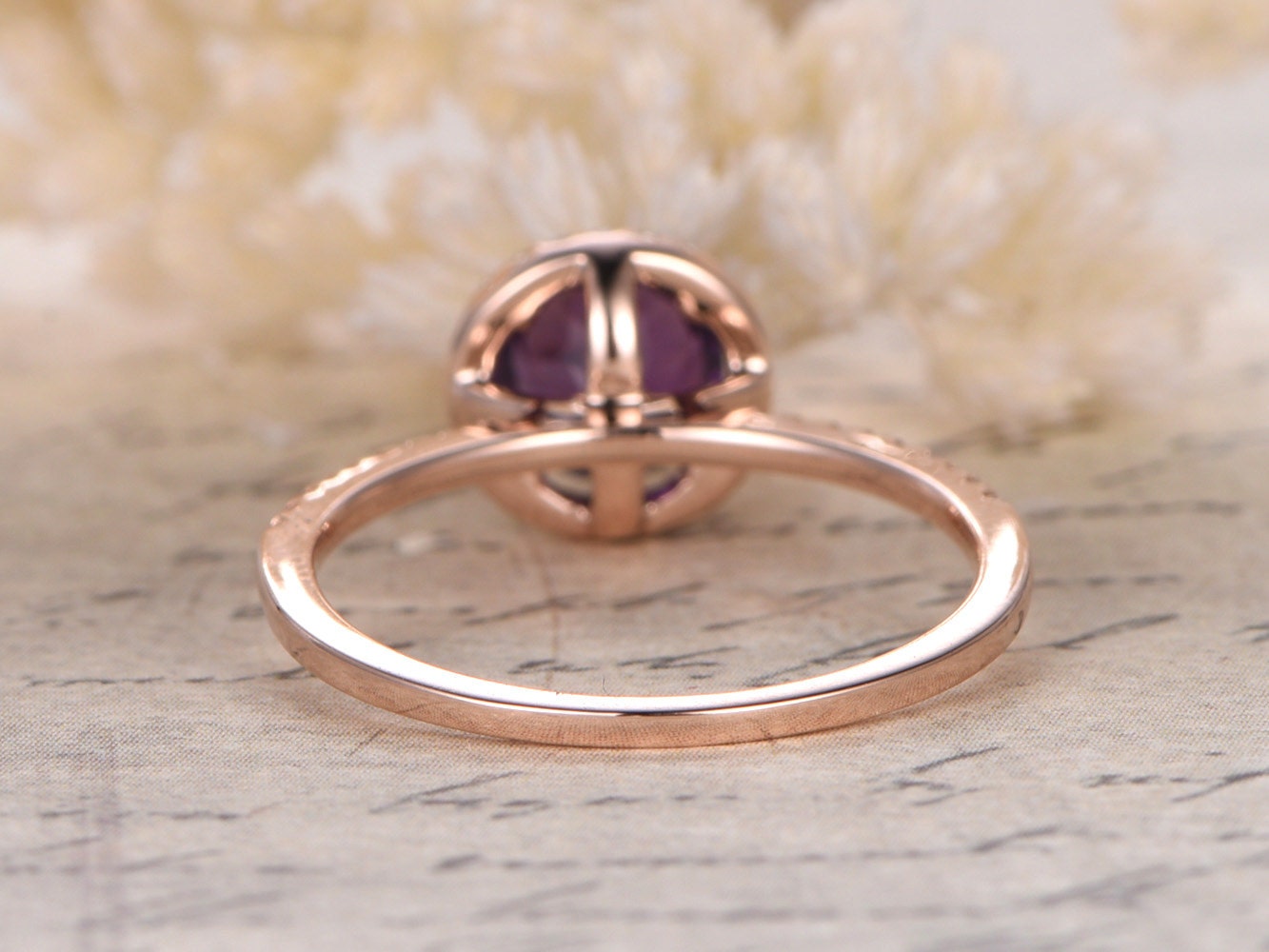 6.5mm-round-cut-amethyst-engagement-ring-14k-rose-gold-diamond-halo-half-eternity-design