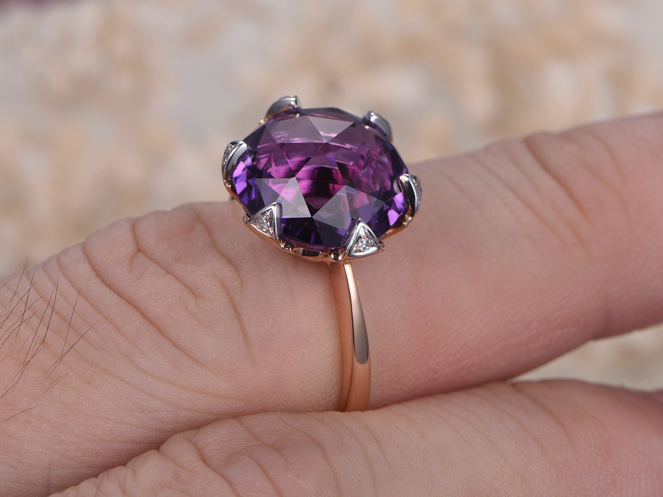 12mm-round-cut-amethyst-engagement-ring-14k-rose-gold-and-white-gold-diamond-accent-february-birthstone-plain-band