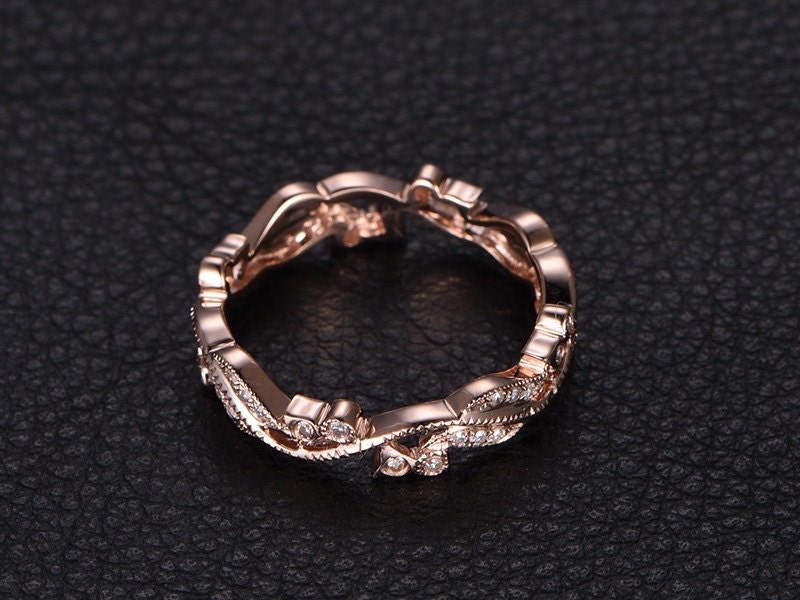 wave-diamond-wedding-band-14k-rose-gold-full-eternity-band-flower-design