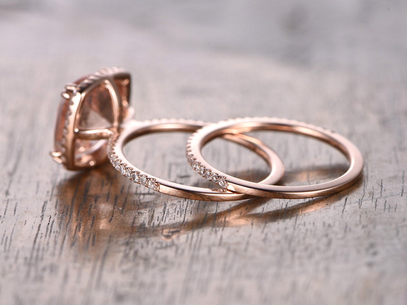 9mm-cushion-pink-morganite-ring-set-2pcs-14k-rose-gold-morganite-engagement-ring-diamond-bridal-ring-set-morganite-ring