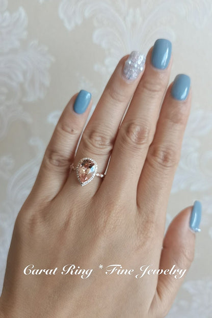 8x12mm-pear-cut-morganite-engagement-ring-rose-gold-morganite-ring-tear-drop-ring-art-deco-marquise-band-bridal-ring-for-her