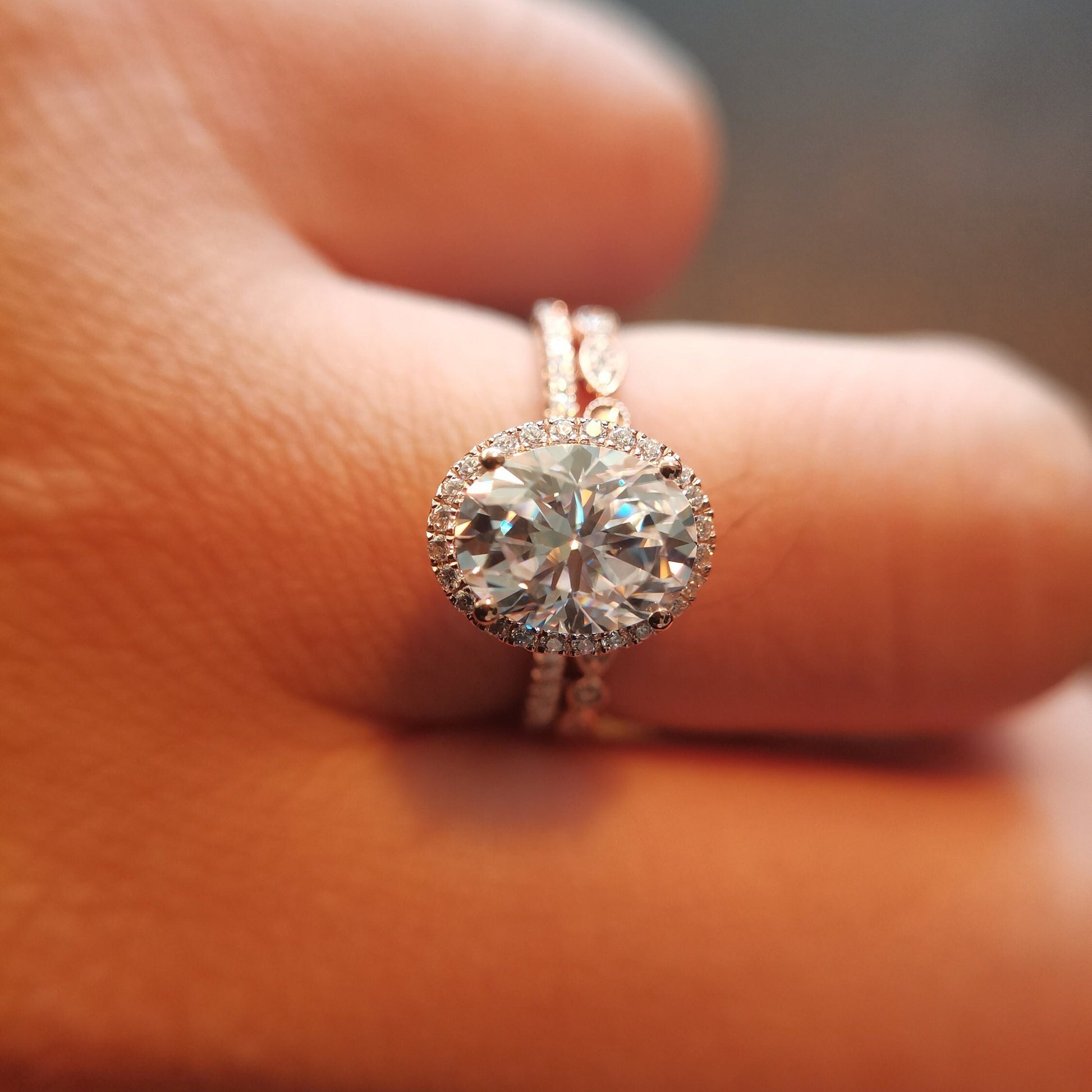 7x9-oval-cut-moissanite-engagement-ring-set-2pcs-14k-rose-gold-diamond-halo-art-deco-matching-band