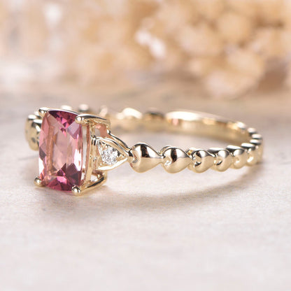 5x7mm-cushion-cut-pink-tourmaline-engagement-ring-14k-yellow-gold-diamond-accent-solitaire-design
