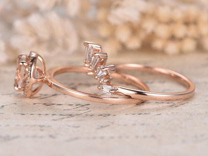 7mm-round-cut-morganite-engagement-set-2pcs-14k-rose-gold-diamond-halo-diamond-crown-band