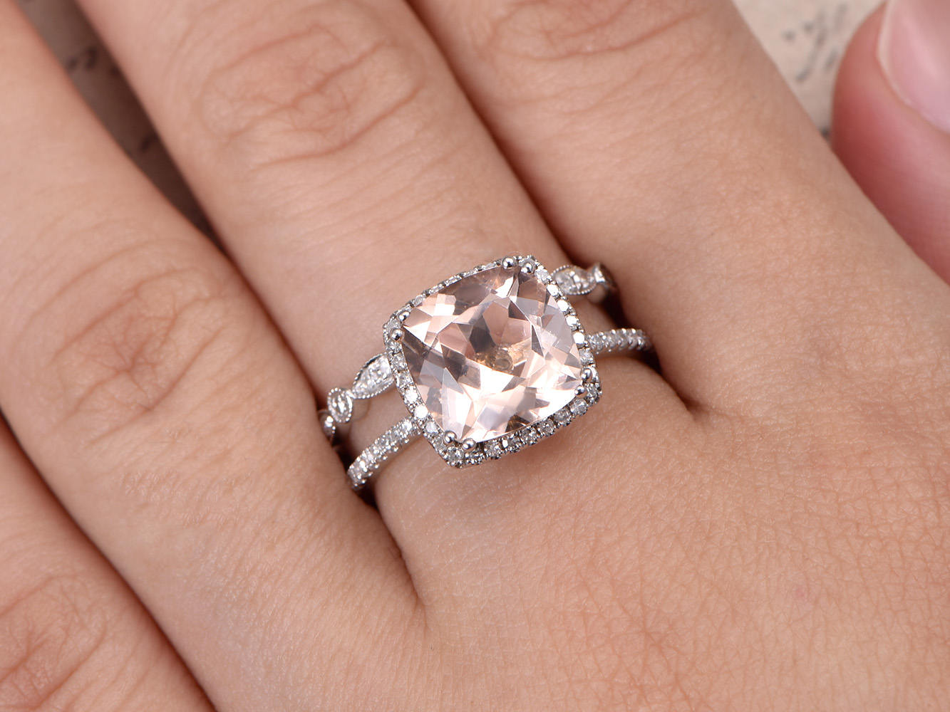 9mm-cushion-cut-morganite-engagement-ring-set-2pcs-14k-white-gold-diamond-halo-art-deco-band