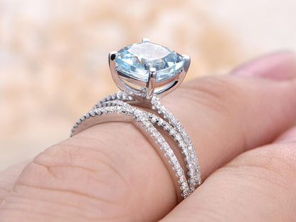 8mm-cushion-cut-aquamarine-engagement-ring-set-2pcs-14k-white-gold-diamond-half-eternity-solitaire-infinity-matching-band