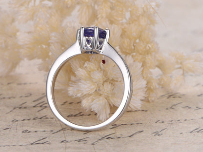 1.15ct-round-cut-tanzanite-engagement-ring-14k-white-gold-blue-gemstone-6-prongs-design-diamond-band