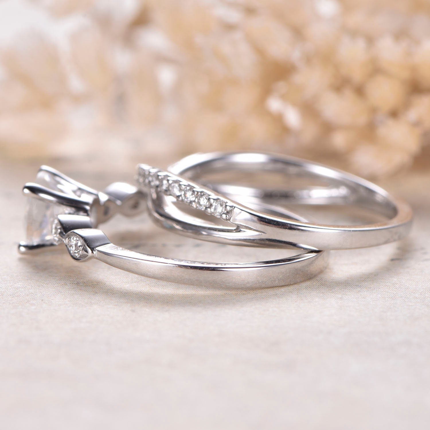 6mm-round-cut-moonstone-engagement-ring-set-2pcs-14k-white-gold-art-deco-solitaire-infinity-diamond-band