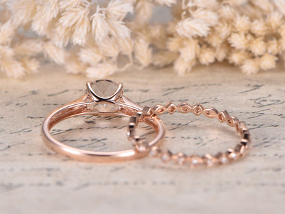 7mm-round-cut-morganite-engagement-ring-set-2pcs-14k-rose-gold-solitaire-design-diamond-art-deco-full-eternity-matching-band