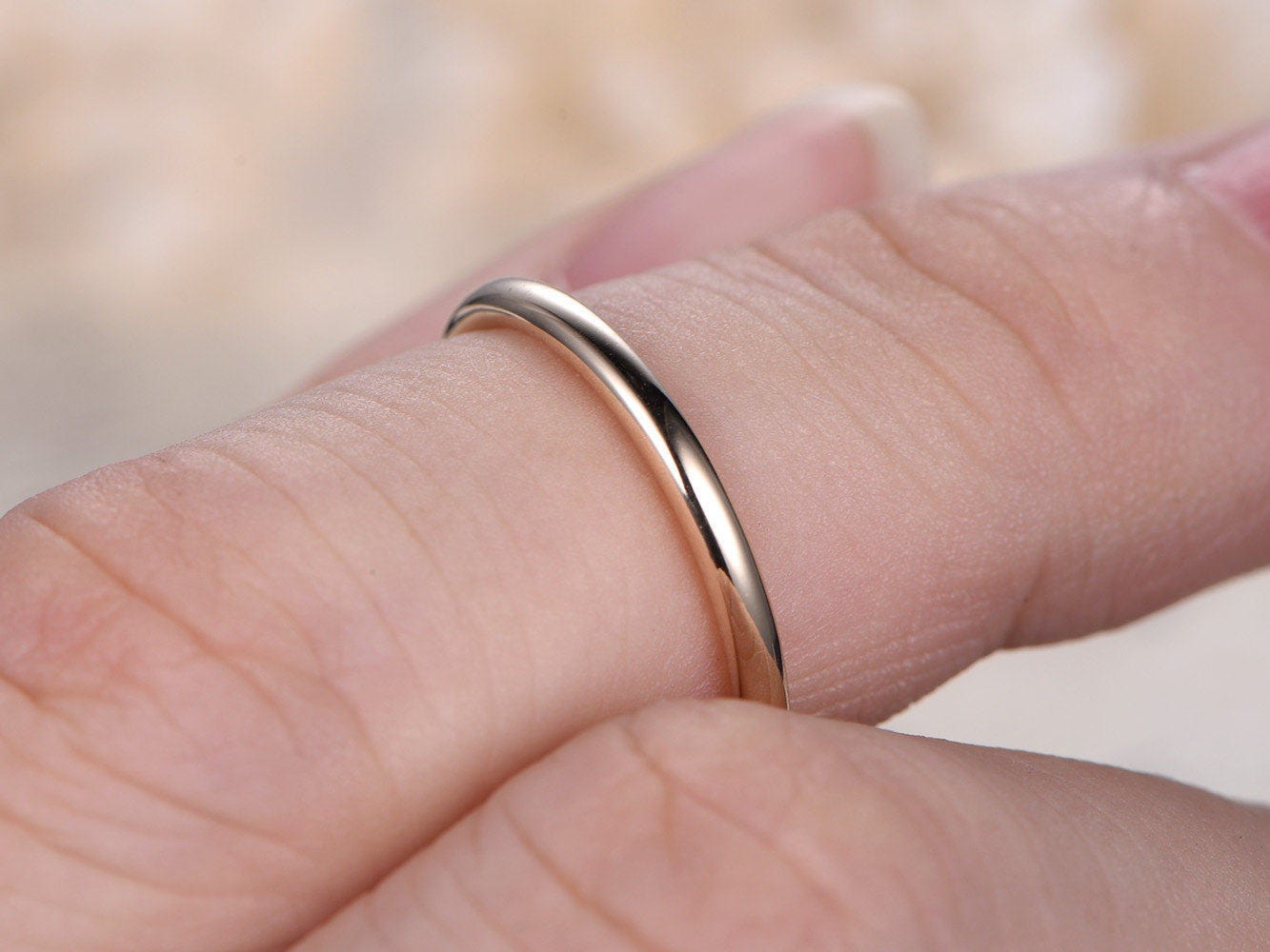 hammered-domed-wedding-band-solid-14k-yellow-gold-polished-finished-band