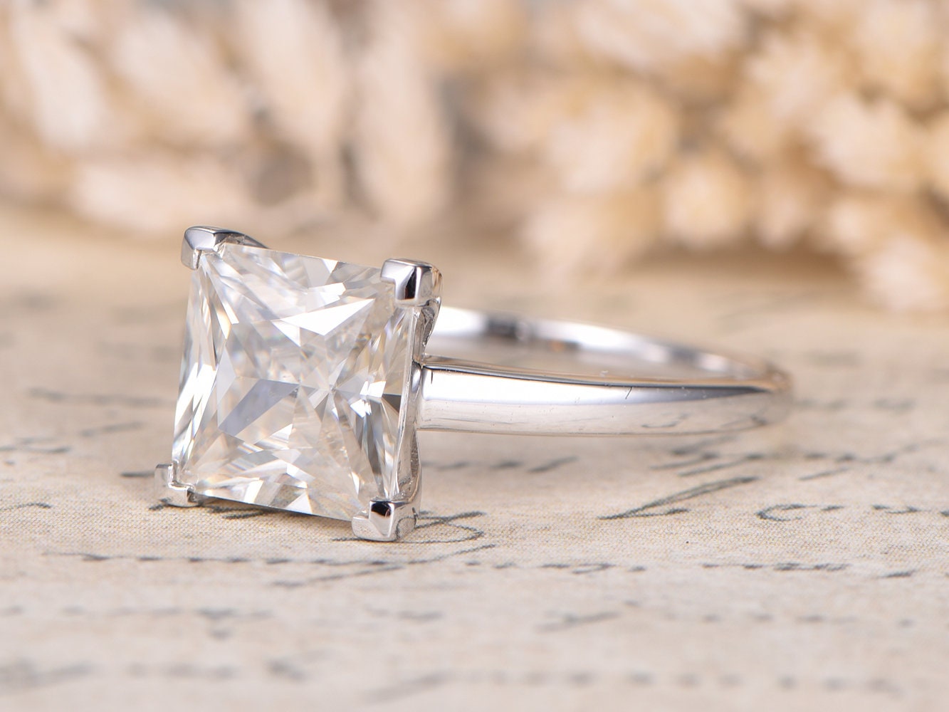9mm-princess-cut-moissanite-engagement-ring-solid-14k-white-gold-solitaire-plain-band