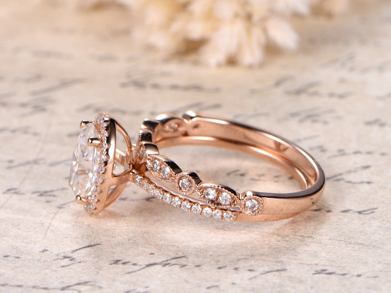 6x8mm-oval-cut-moissanite-engagement-ring-set-2pcs-14k-rose-gold-diamond-halo-hal-art-deco-matching-band
