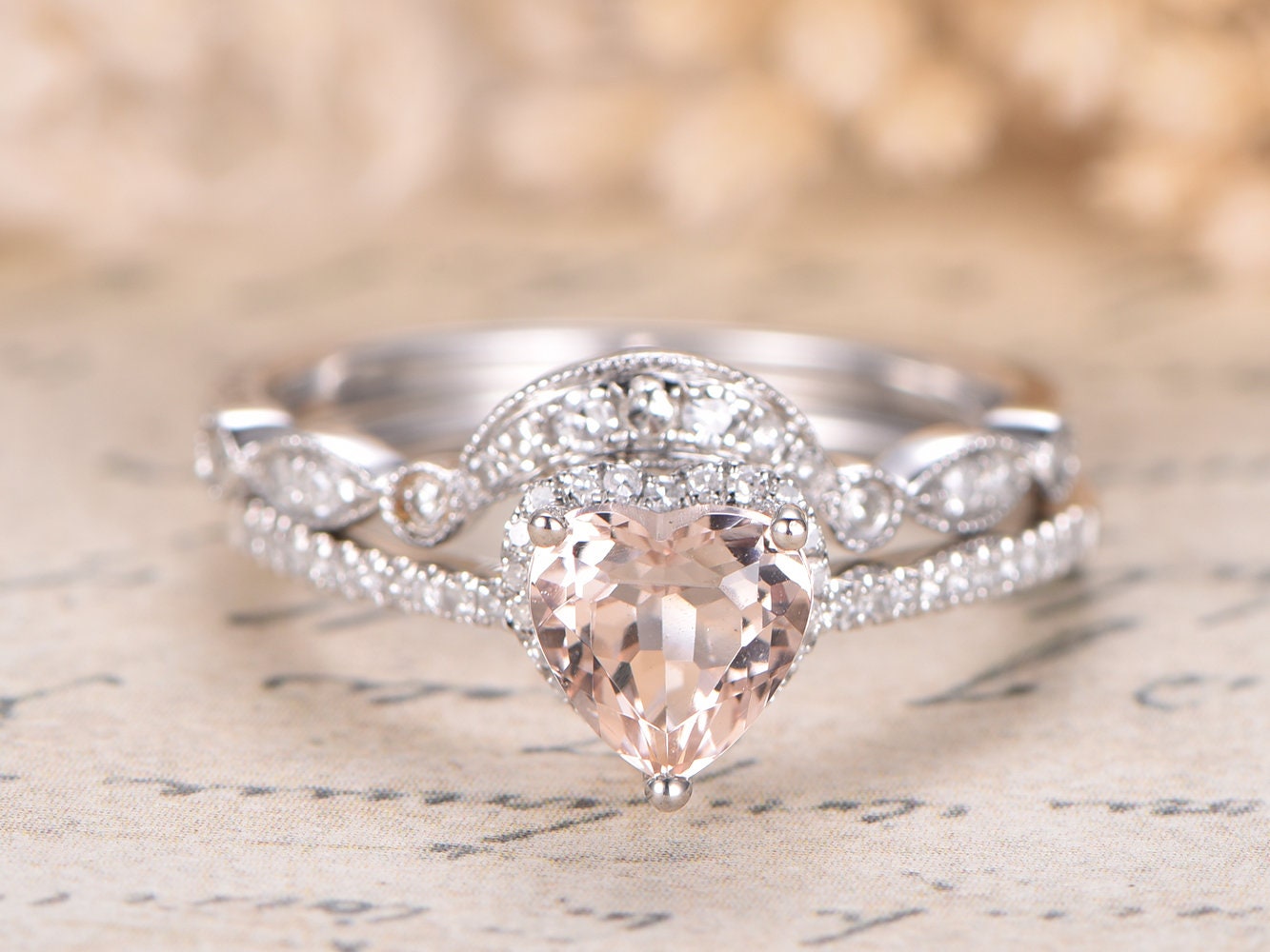 6mm-heart-cut-morganite-engagement-ring-set-2pcs-14k-white-gold-diamond-half-eternity-band-curved-art-deco-matching-band
