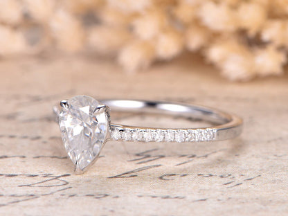 5x7mm-pear-cut-moissanite-engagement-ring-14k-white-gold-diamond-half-eternity-solitaire-design